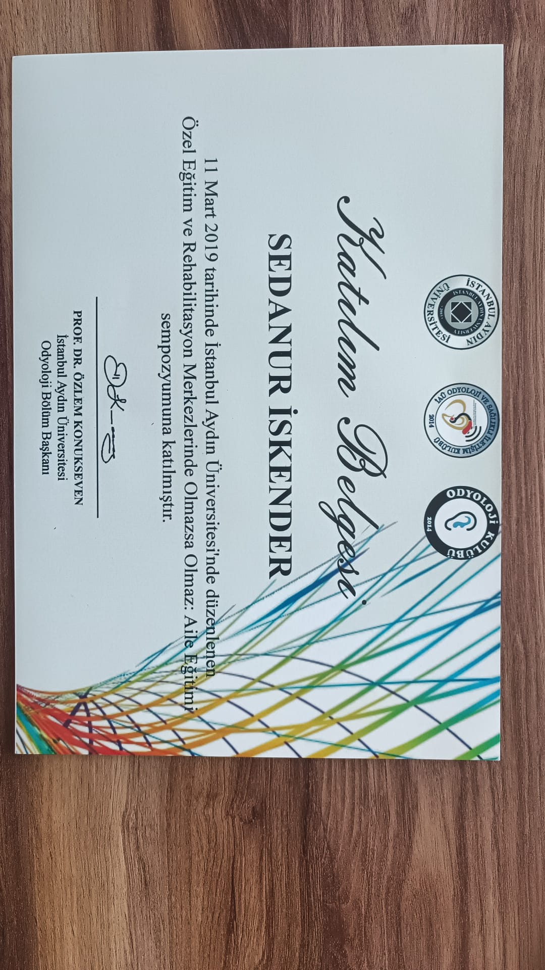 katılım belgesi